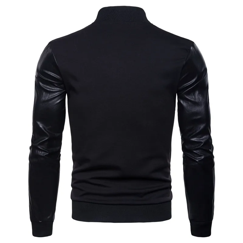 Nice British Style Men PU Leather Stand Collar Jacket Men Casual Cotton Long-sleeve Stitching Jackets Coats For Autumn Winter
Nice British Style Men PU Leather Stand Collar Jacket Men Casual Cotton Long-sleeve Stitching Jackets Coats For Autumn Winter