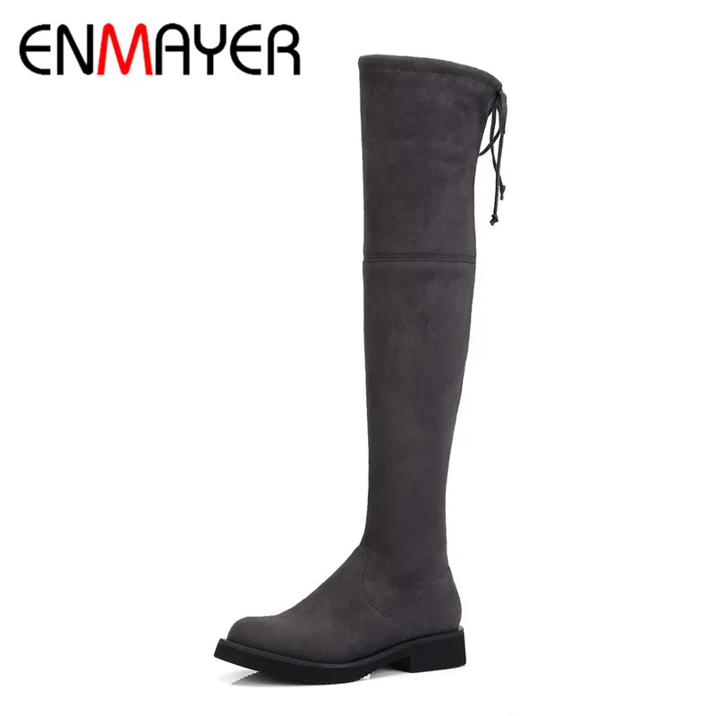ENMAYER 2020 New Winter Woman's Shoes Over The Knee Round Toe Boots Hight Increasing Warm Soft Shoes Woman Boots CY055
ENMAYER 2020 New Winter Woman's Shoes Over The Knee Round Toe Boots Hight Increasing Warm Soft Shoes Woman Boots CY055