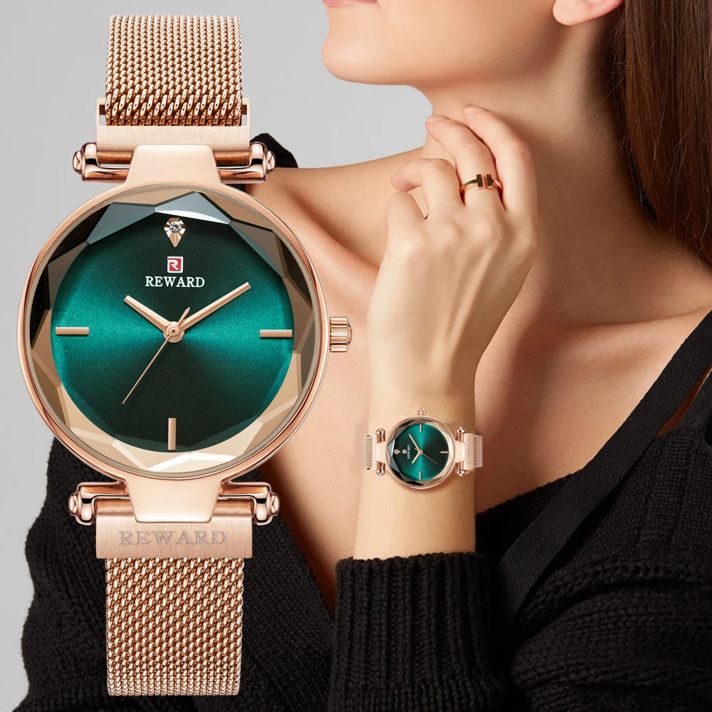 REWARD Simple Women Watches Fashion Magnetic Buckle Rose Gold Quartz Wrist Watch Ladies Waterproof Clock Girl Relogio Feminino
REWARD Simple Women Watches Fashion Magnetic Buckle Rose Gold Quartz Wrist Watch Ladies Waterproof Clock Girl Relogio Feminino