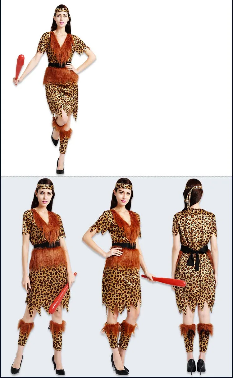 Women man Costume Caveman Original Savage Wild Cosplay Ancient Christmas Halloween Christmas| |