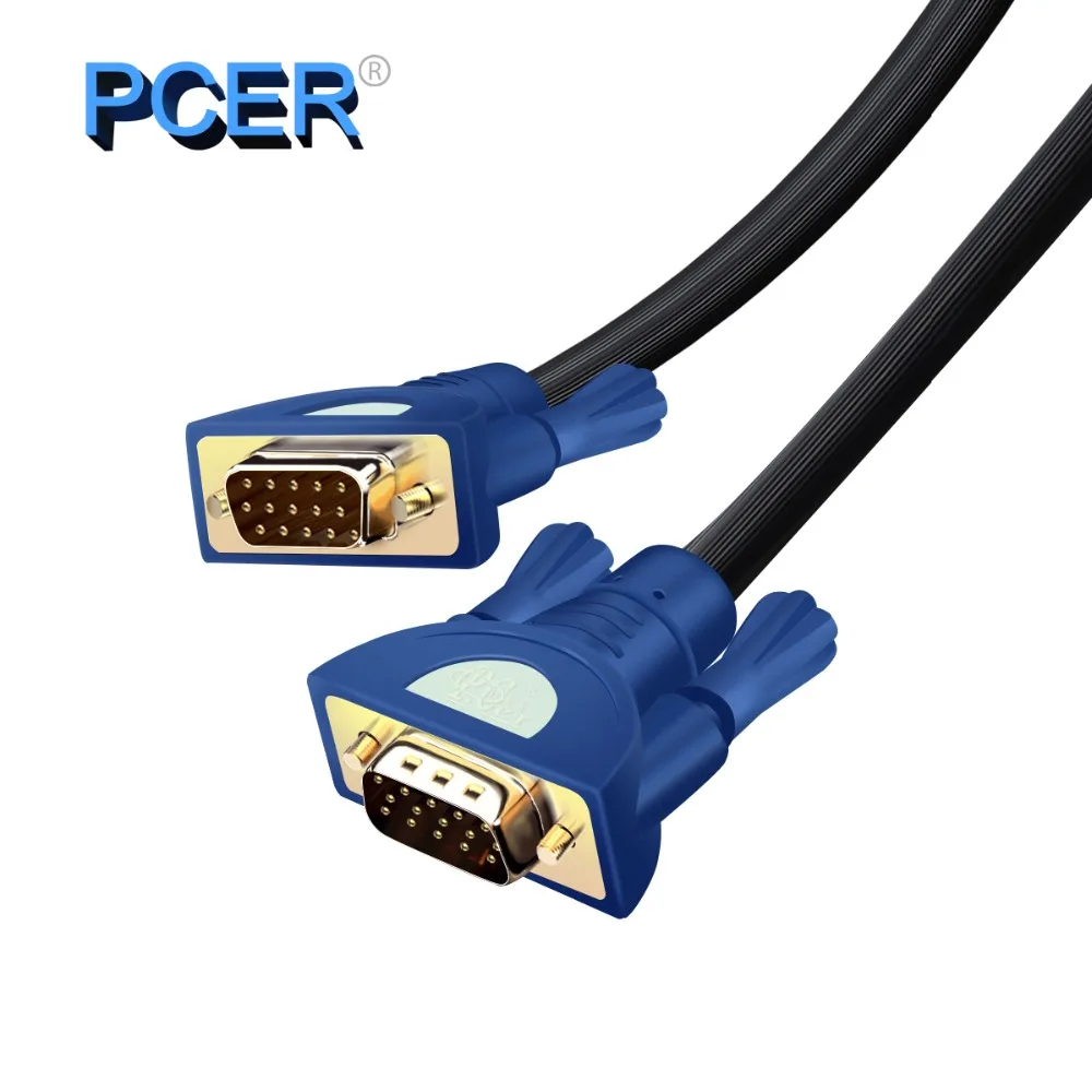 Кабель PCER VGA 3 + 4 экранированный кабель в для HD ТВ ПК ноутбуков ТВ-приставок