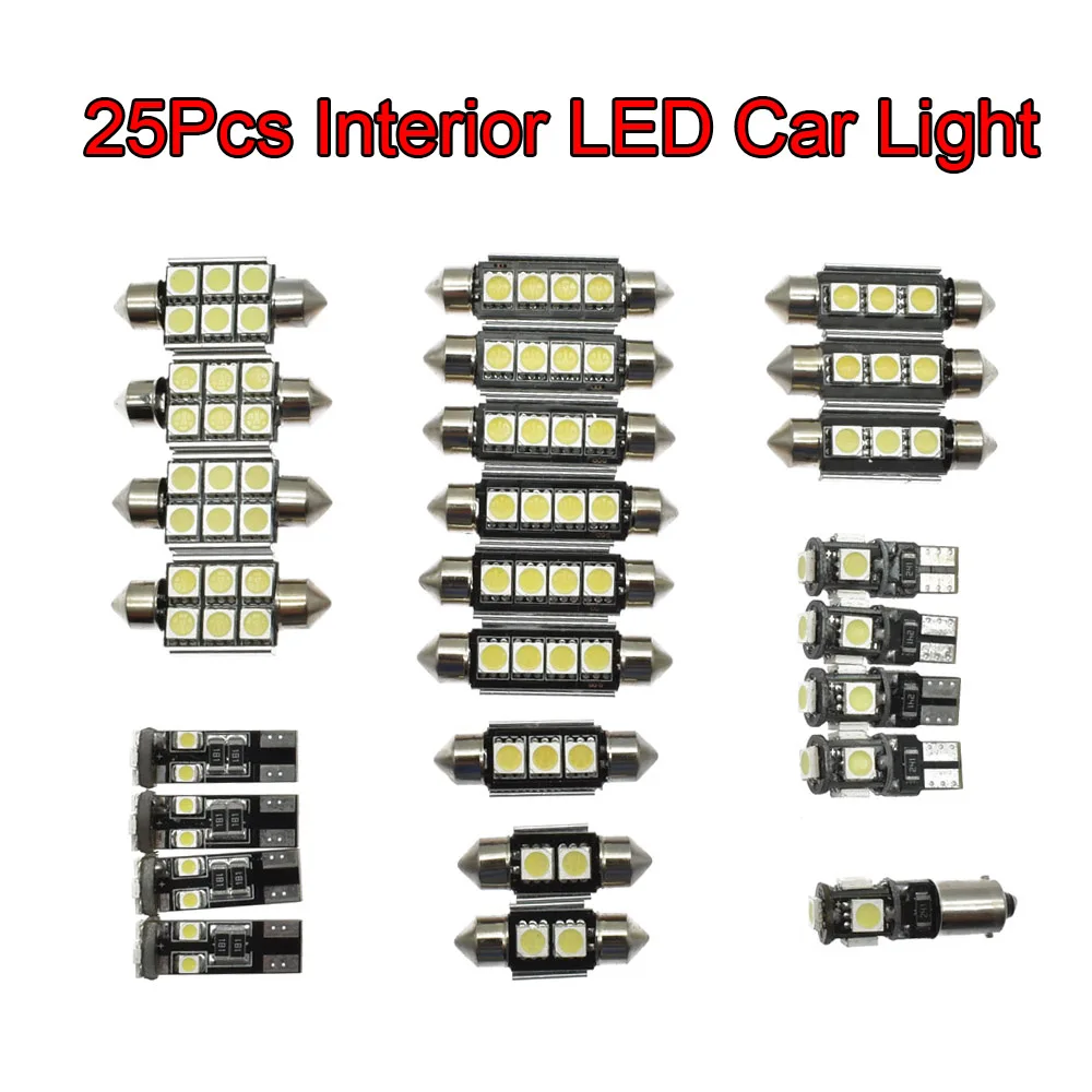 25Pcs Car White Interior LED Light Makeup Mirror Reading Light Kit For BMW 5 Series E39 525i Wagon Touring 99-03
25Pcs Car White Interior LED Light Makeup Mirror Reading Light Kit For BMW 5 Series E39 525i Wagon Touring 99-03