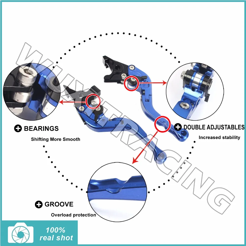 Новый ЧПУ Заготовка короткие складные сцепные рычаги для Suzuki gsx r 600 750 1000 GSXR600 GSXR750