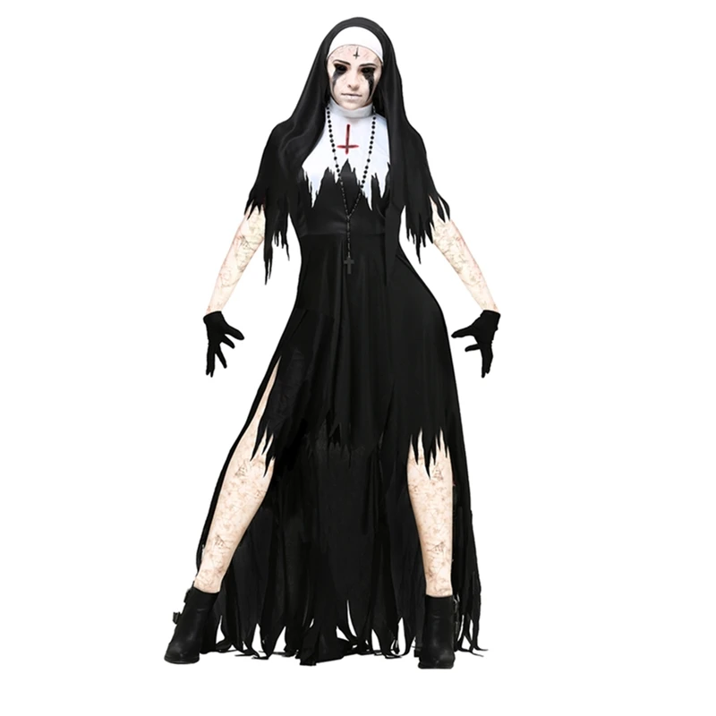 Halloween Death Hell Cosplay Costume Women Dress witch ghost nun Female devil Masquerade witch vampire saint COS uniform
Halloween Death Hell Cosplay Costume Women Dress witch ghost nun Female devil Masquerade witch vampire saint COS uniform