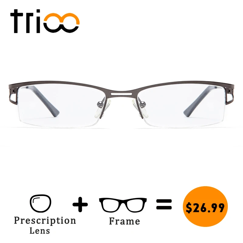TRIOO Cool Matte Grey Prescription Glasses for men Reading Myopia Eyeglasses Male Clear Progressive Business Type Spectacles
TRIOO Cool Matte Grey Prescription Glasses for men Reading Myopia Eyeglasses Male Clear Progressive Business Type Spectacles
