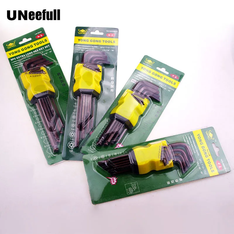 UNeefull 9Pcs Double Wrench Set Ended Hex Socket Wrench Torque Key Bionic Hex Key Allen Wrench L-type Repair Tool Spanner Set
UNeefull 9Pcs Double Wrench Set Ended Hex Socket Wrench Torque Key Bionic Hex Key Allen Wrench L-type Repair Tool Spanner Set