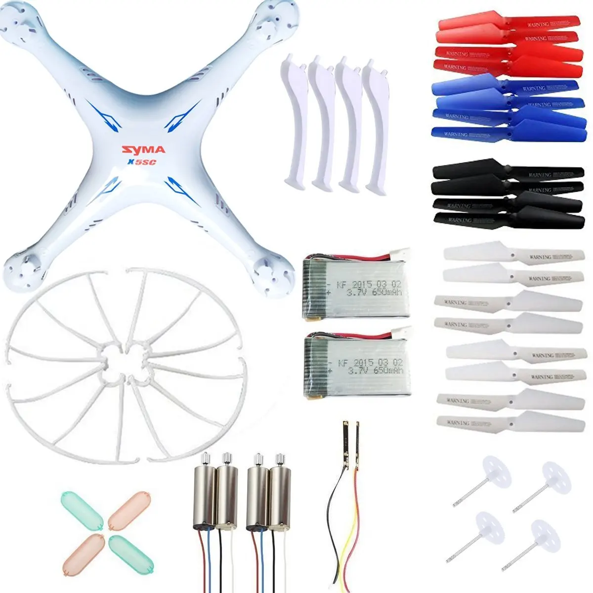 EBOYU(TM) Original Syma X5SC X5SC-1 X5SW X5SW-1 Quadcopter Full Spare Parts Crash Pack Kit Replacement, White(As shown)
EBOYU(TM) Original Syma X5SC X5SC-1 X5SW X5SW-1 Quadcopter Full Spare Parts Crash Pack Kit Replacement, White(As shown)