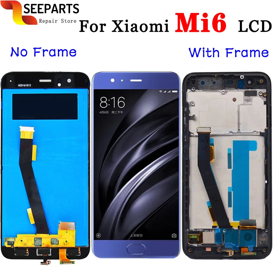 Xiaomi Mi 6 Mi6 LCD Display With Touch Screen With Frame Digitizer Assembly NEW 5.15" Xiaomi Mi6 LCD Replacement Parts
Xiaomi Mi 6 Mi6 LCD Display With Touch Screen With Frame Digitizer Assembly NEW 5.15" Xiaomi Mi6 LCD Replacement Parts