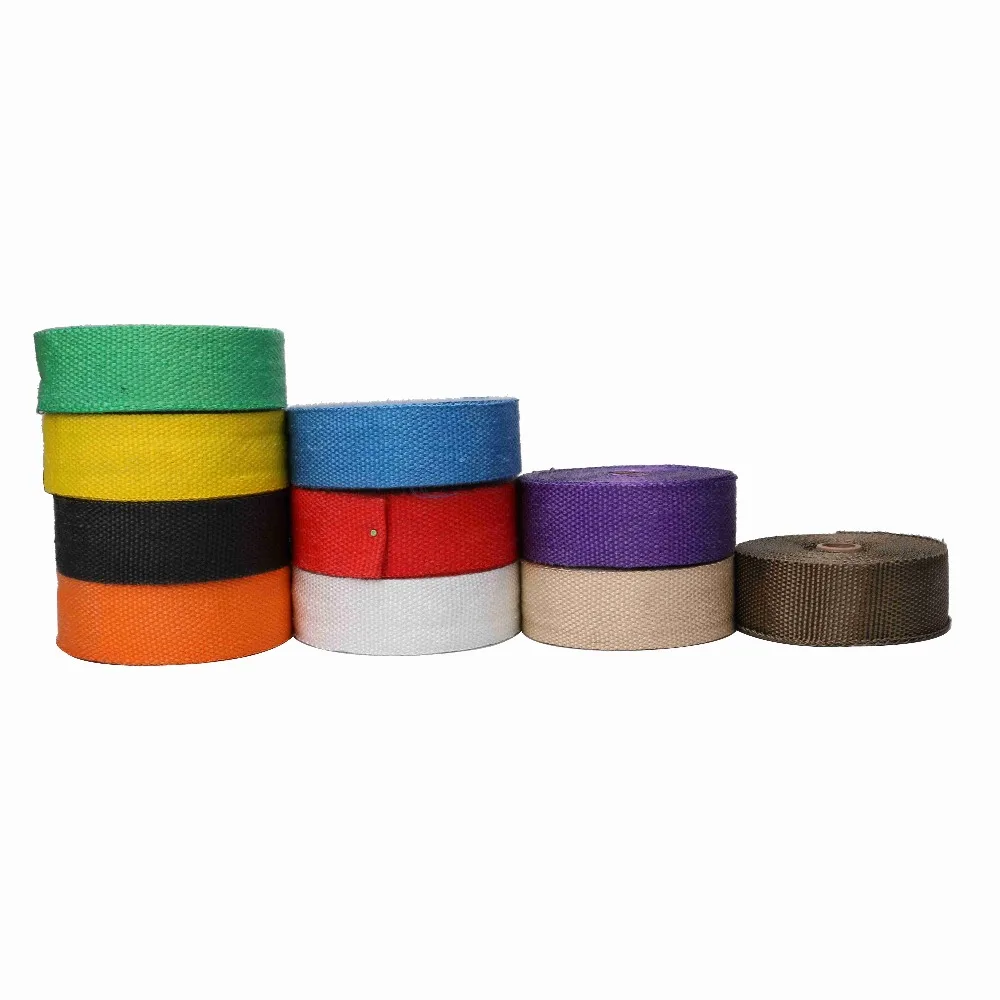 1 Roll 15m x2"x2mm Car Motorcycle Exhaust Heat Pipe Header Wrap Manifold Fiberglass Insulating+ 10 Cable Tie | Автомобили и