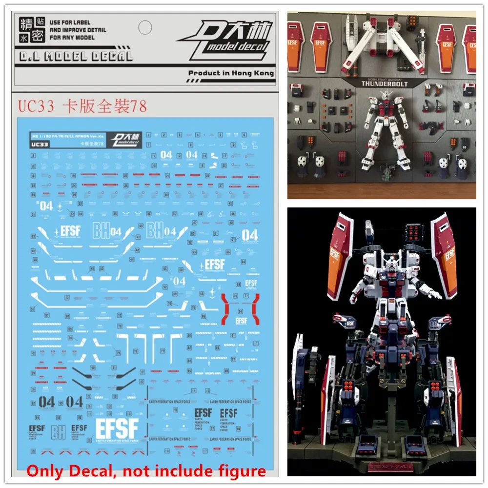 

D.L high quality Decal water paste UC33 For MG 1/100 Thunderbolt FA-78 Ver KA DL130*