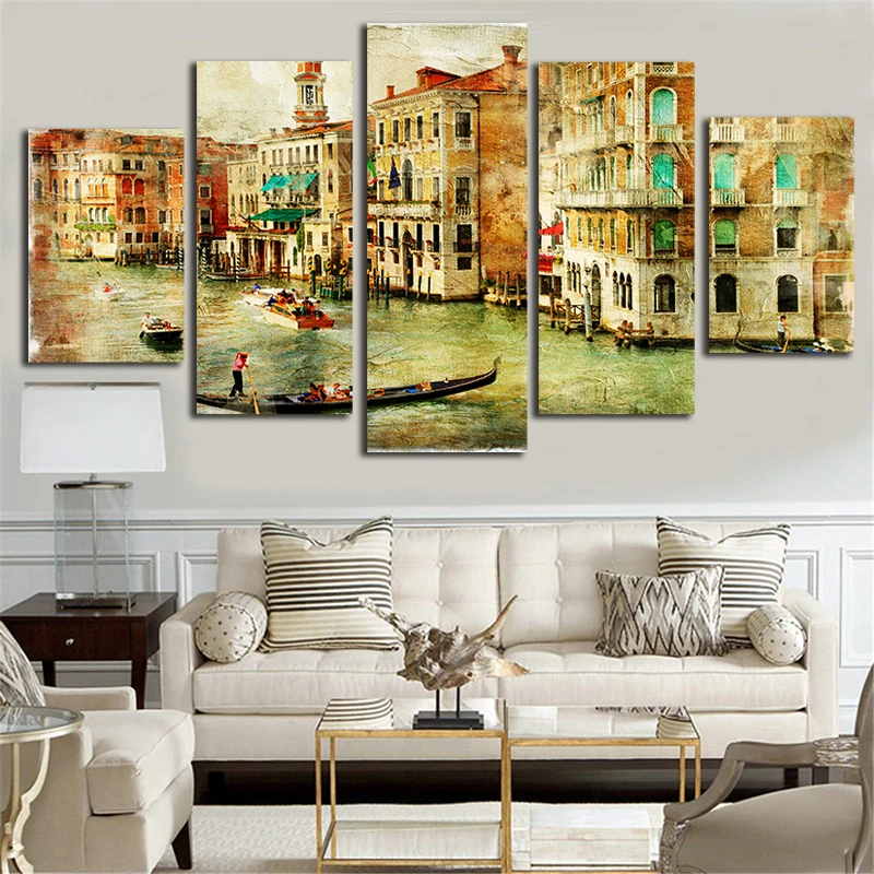 City Venice Canvas Painting 5 Piece Canvas Art Poster and Prints Wall Picture for Living Room Wall Art Poster Oil Painting S
City Venice Canvas Painting 5 Piece Canvas Art Poster and Prints Wall Picture for Living Room Wall Art Poster Oil Painting S