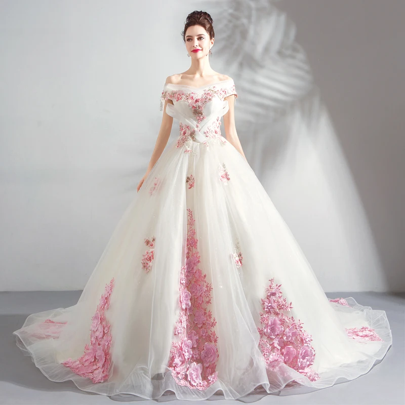 ruthshen Fairy Wedding Dresses With Color Off The Shoulder Wedding Gowns Vestidos De Noiva Lace Up Back Court Train Bridal Gowns
ruthshen Fairy Wedding Dresses With Color Off The Shoulder Wedding Gowns Vestidos De Noiva Lace Up Back Court Train Bridal Gowns
