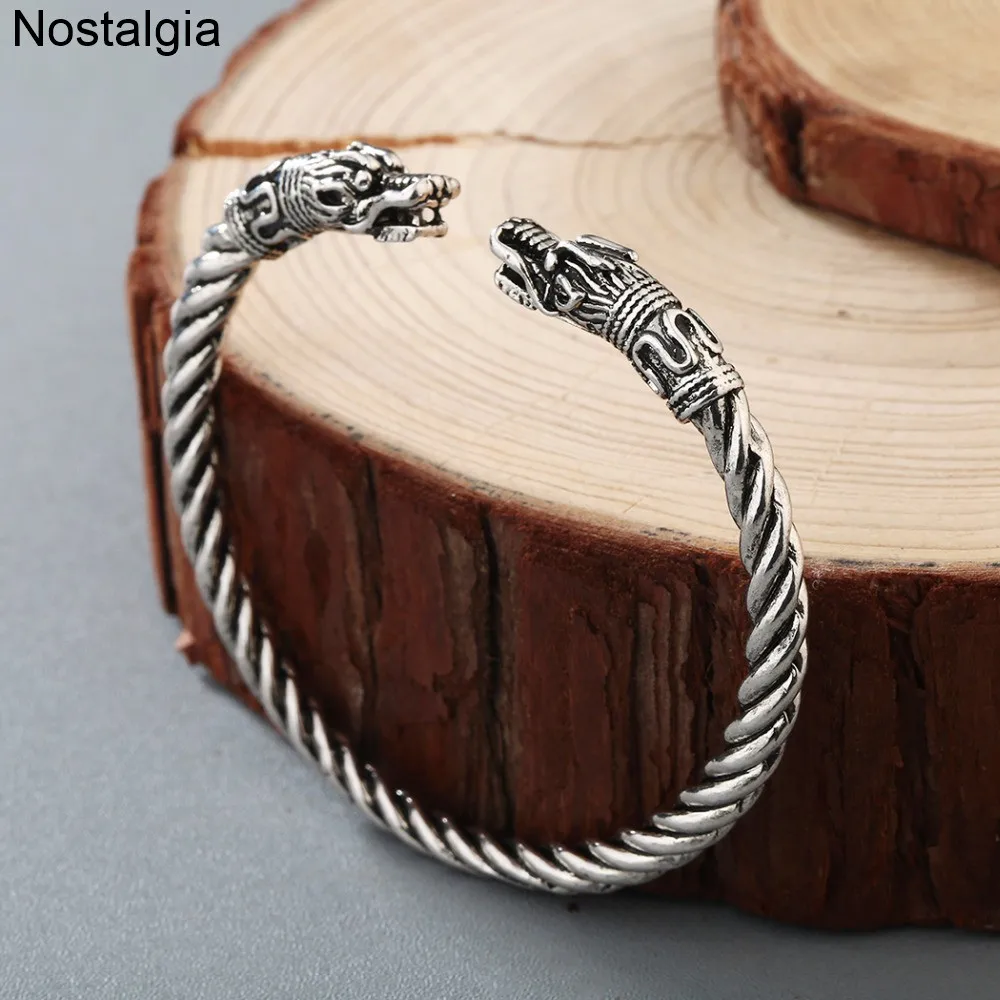 Nostalgia Norse Animal Dragon Viking Bracelet Men Vikingo Bangle Jewelry Vikings Accessories Women Hand Wrist Cuffs
Nostalgia Norse Animal Dragon Viking Bracelet Men Vikingo Bangle Jewelry Vikings Accessories Women Hand Wrist Cuffs