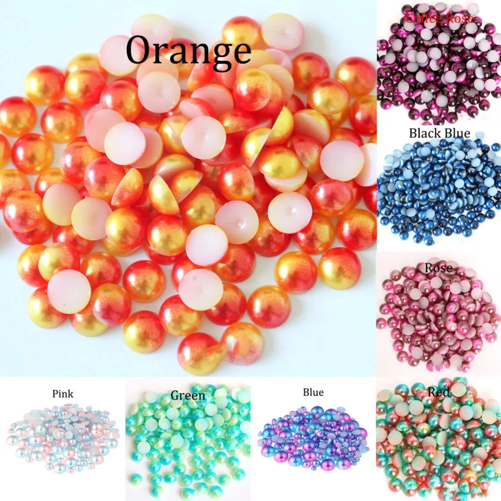Rainbow Color Imitation Pearl Beads Flat Back4 5 6 8mm Cabochon Half Round Bead For Jewelry Making Women Nail Art DIY Accessory
Rainbow Color Imitation Pearl Beads Flat Back4 5 6 8mm Cabochon Half Round Bead For Jewelry Making Women Nail Art DIY Accessory