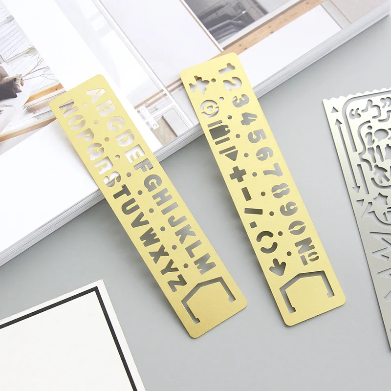 1 шт. многофункциональный карманный трафарет для рисования|template ruler|drawing rulerbookmark