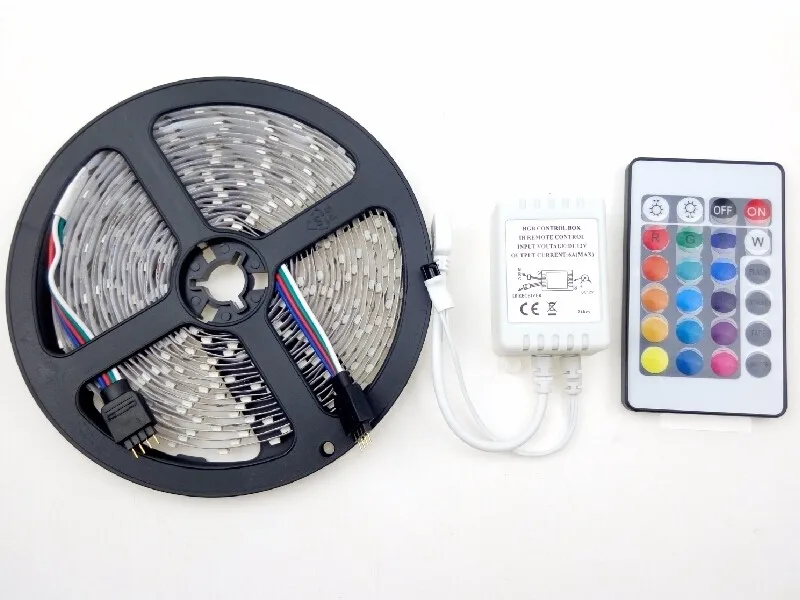 DC 12V SMD 3528 RGB 16 Colors Changeable LED Lamp Strip Light + 24 Keys IR Remote Controller for Garland Party Christmas Tree CE
DC 12V SMD 3528 RGB 16 Colors Changeable LED Lamp Strip Light + 24 Keys IR Remote Controller for Garland Party Christmas Tree CE