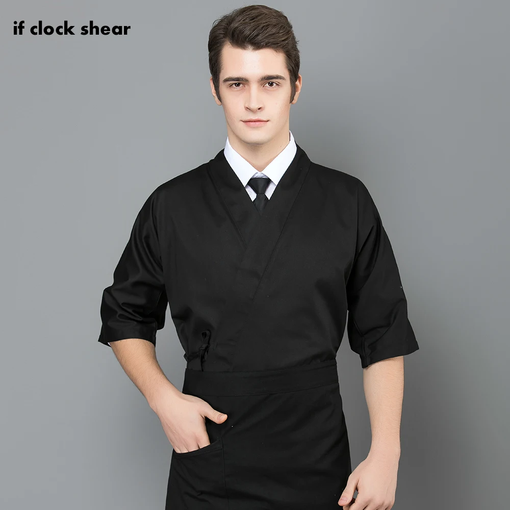 Hotel Restaurant Kitchen Chef Uniform Japanese-style short sleeved Chef work clothes men's professional clothing sushi costume
Hotel Restaurant Kitchen Chef Uniform Japanese-style short sleeved Chef work clothes men's professional clothing sushi costume