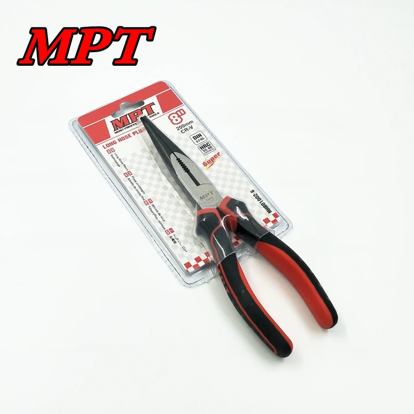 MPT Long Nose Plier 8''/200mm Multifunctional Cutting Pilers 8 inch Piler