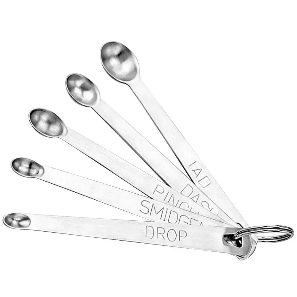 New 5pcs Stainless Steel Mini Measuring Spoons Kitchen Seasoning Measuring Spoons Set For Coffee Milk Powder Pepper
New 5pcs Stainless Steel Mini Measuring Spoons Kitchen Seasoning Measuring Spoons Set For Coffee Milk Powder Pepper
