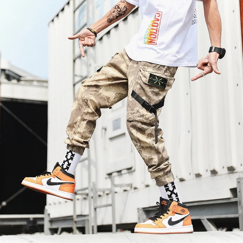 Streetwear Harem Joggers Men Ribbons Side-pockets Camouflage Military Mens Trousers Casual Slim Cargo Pants For Man
Streetwear Harem Joggers Men Ribbons Side-pockets Camouflage Military Mens Trousers Casual Slim Cargo Pants For Man