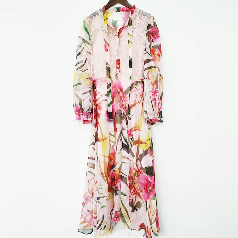 MIUXIMAO High Quality 2019 Summer&spring Luxurious Dress Ribbon Floral Print Eleghant Casual Long Dress Women vestido
MIUXIMAO High Quality 2019 Summer&spring Luxurious Dress Ribbon Floral Print Eleghant Casual Long Dress Women vestido