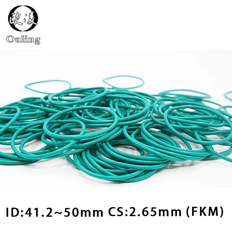 5 шт./лот фторрезиновое зеленое уплотнение для швартовки CS2.65mm ID41.2/42 5/43 7/45/46.2/48.7/50