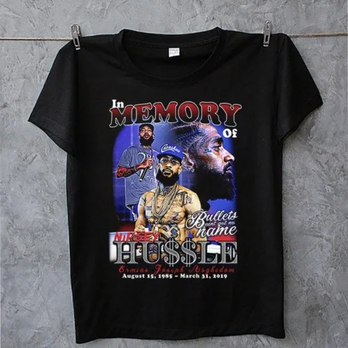 Мужская футболка с круглым вырезом Nipsey Hussle Crenshaw модная Однотонная короткими