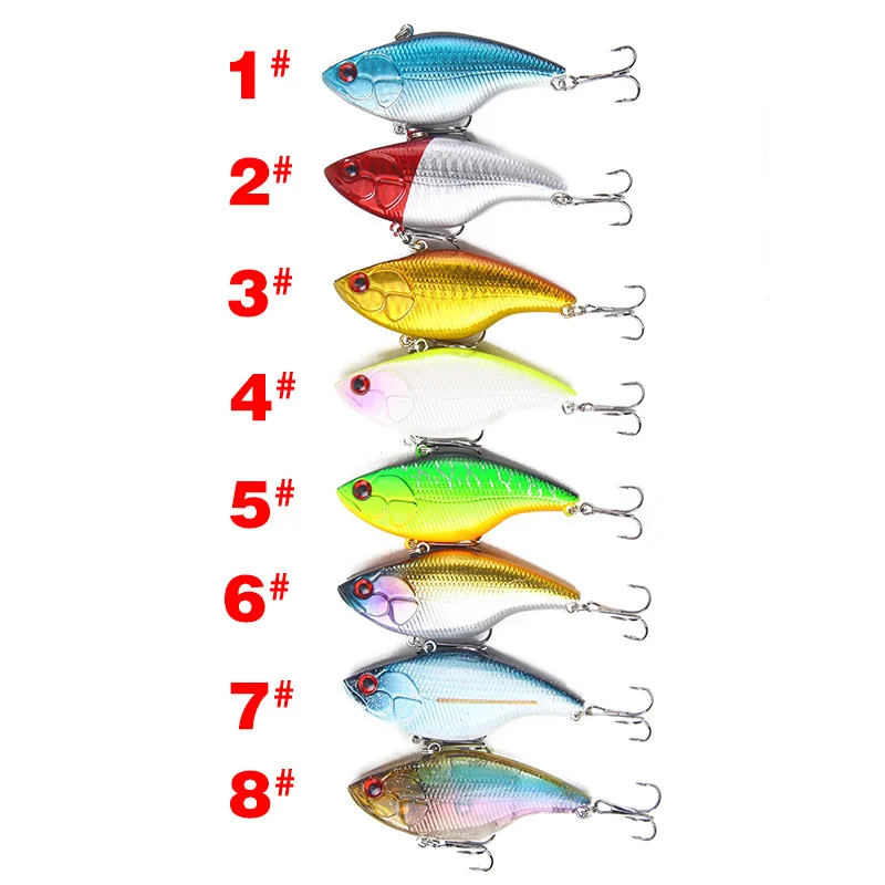 8Pcs/lot 18.8g 7cm Artificial Wobblers VIB Bait With 2 Treble Hooks For Sea Fishing Hard Baits Fishing Tackle Pesca Jigging
8Pcs/lot 18.8g 7cm Artificial Wobblers VIB Bait With 2 Treble Hooks For Sea Fishing Hard Baits Fishing Tackle Pesca Jigging