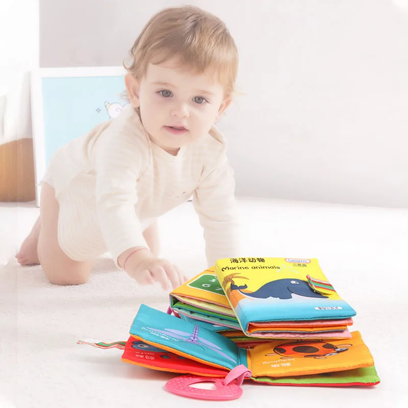 Beiens детские книги блокнот Обложка из мягкой ткани книжки для малышей на русском