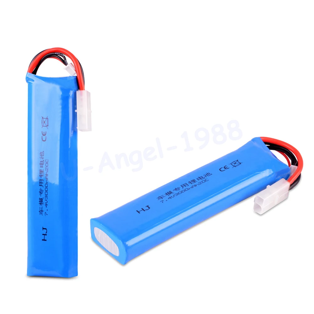 1 шт. RC LiPo батарея 7 4 в 3000 мАч 20C Max 30C 2S 2 ячейки Li-Poly для Rc лодки вертолета | Игрушки и