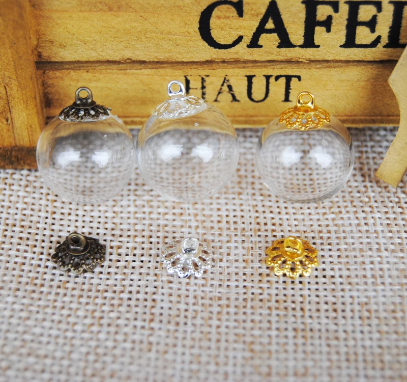 NEW 100sets/lot 16mm*4mm(opening) glass globe wtih 8mm flower cap jewelry findings set DIY Glass vial pendant glass pendant
NEW 100sets/lot 16mm*4mm(opening) glass globe wtih 8mm flower cap jewelry findings set DIY Glass vial pendant glass pendant