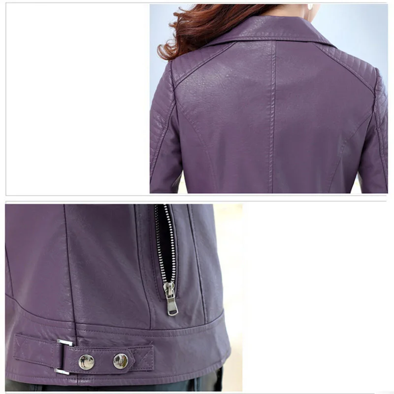 Slim Short Leather Jacket Women's Outerwear 2019 Autumn Winter Women Suit Jackets Plus Size Bomber Motorcycle Casaco feminino
Slim Short Leather Jacket Women's Outerwear 2019 Autumn Winter Women Suit Jackets Plus Size Bomber Motorcycle Casaco feminino