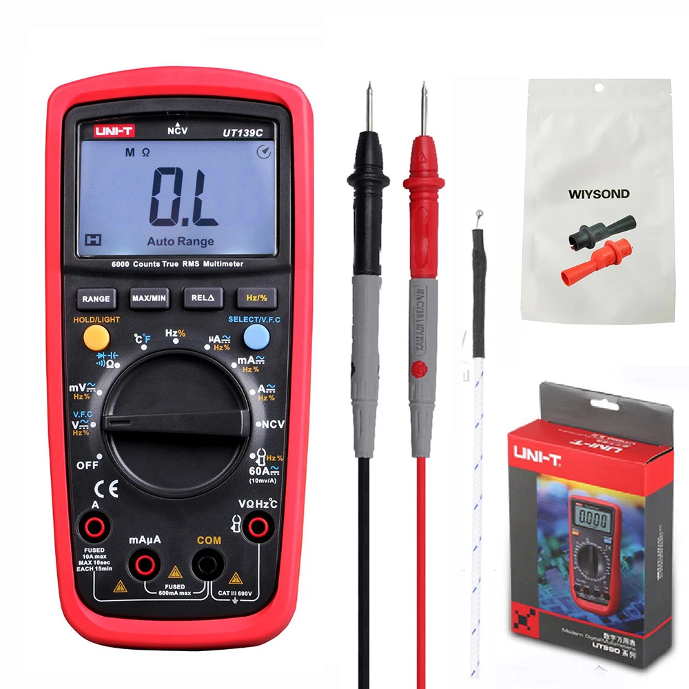 

M102 UNI-T UT139C True RMS 2.6" LCD Digital Multimeter DMM Electrical Handheld Tester Multimetro LCR Meter Ammeter Multitester