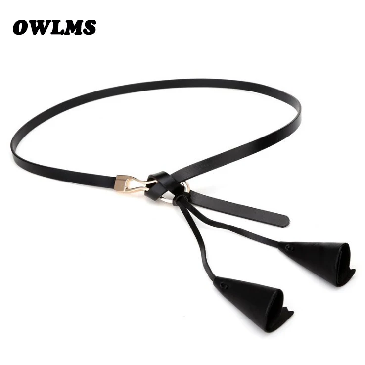 HOT Ladies Belts Women's Strap belt thin black Cow Genuine Leather Casual Female cowhide casual tassel design gold buckle alloy
HOT Ladies Belts Women's Strap belt thin black Cow Genuine Leather Casual Female cowhide casual tassel design gold buckle alloy