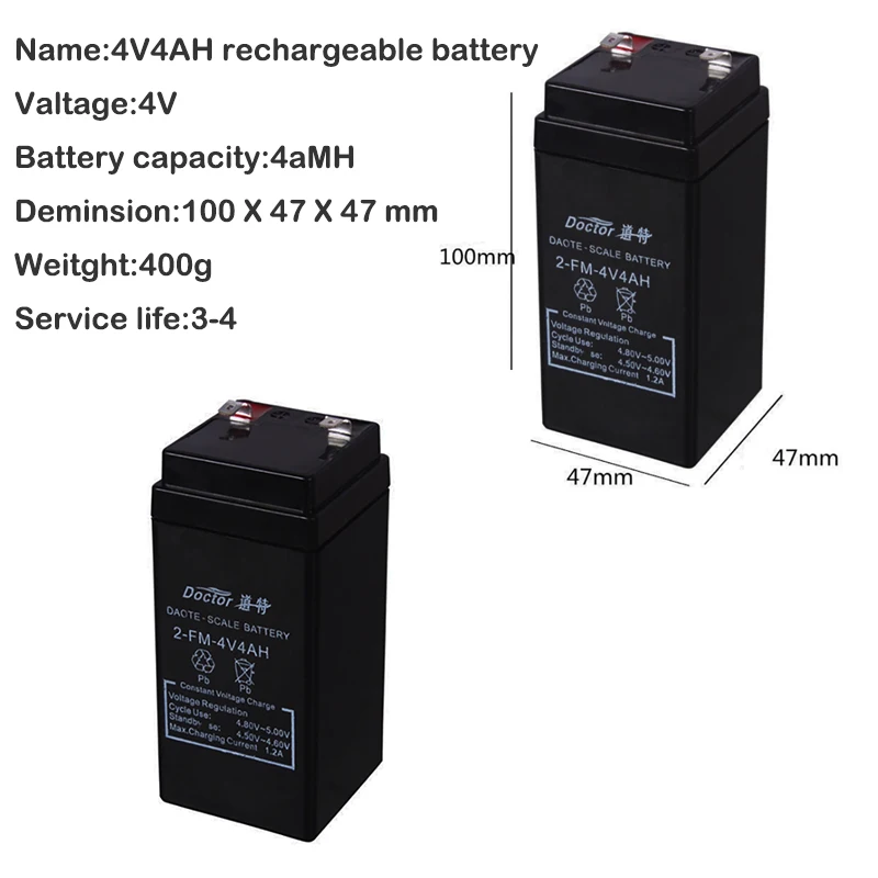 4V 4AH Storage Batteries 4V4Ah For LED Flashlight Desk Lamp Lighting Electronic scale Rechargeable Battery Factory Sale
4V 4AH Storage Batteries 4V4Ah For LED Flashlight Desk Lamp Lighting Electronic scale Rechargeable Battery Factory Sale