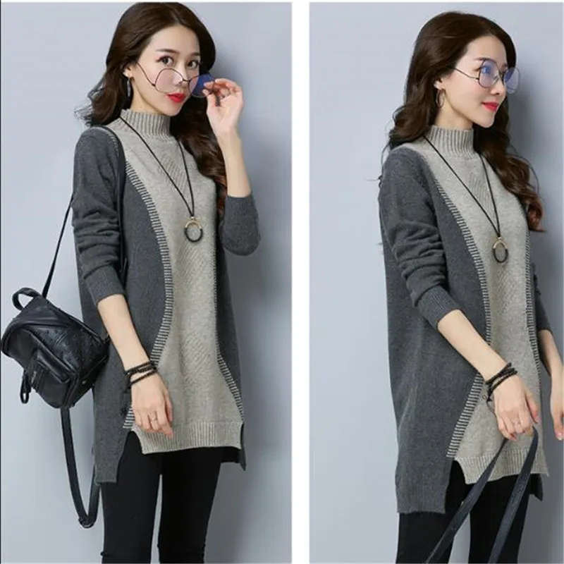 Women Sweaters long Turtleneck Knitted Pullover 2017 Fall Winter Warm Casual Pullover Sweaters Pull femme fashion Joining A0125
Women Sweaters long Turtleneck Knitted Pullover 2017 Fall Winter Warm Casual Pullover Sweaters Pull femme fashion Joining A0125