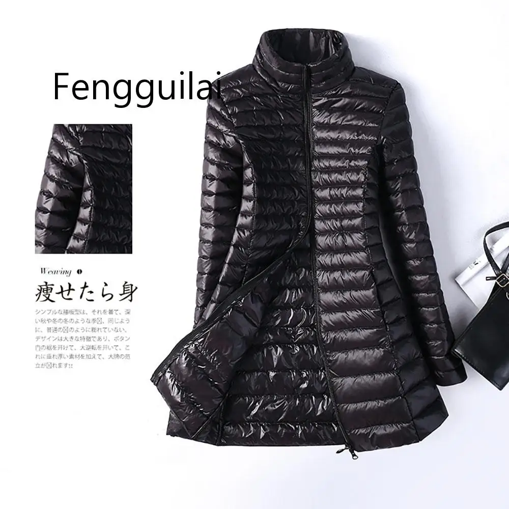 Winter Women Down Jacket Female Ultra Light Stand Collar 90% White Duck Down Jackets Slim Long Sleeve Warm Slim Long Coat Parkas
Winter Women Down Jacket Female Ultra Light Stand Collar 90% White Duck Down Jackets Slim Long Sleeve Warm Slim Long Coat Parkas