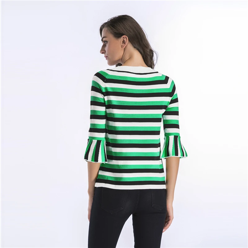 Jelics women fashion stripe t-shirts three quarter butterfly sleeve knitted top t shirt ladies street way slim t-shirt
Jelics women fashion stripe t-shirts three quarter butterfly sleeve knitted top t shirt ladies street way slim t-shirt