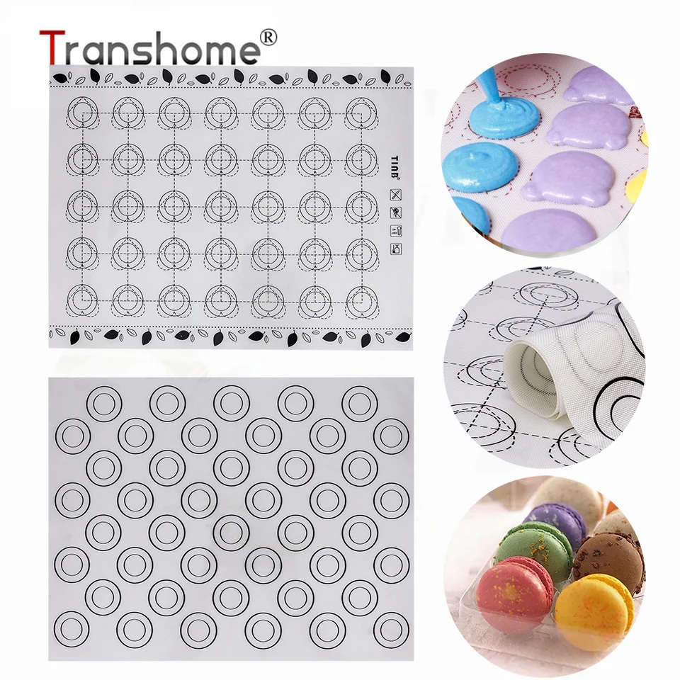 Transhome Macaron Silicone Baking Mat Non-Stick 40*30cm Baking Sheet Baking Tools For Cakes Dough Pastry Mat Baking Accessories
Transhome Macaron Silicone Baking Mat Non-Stick 40*30cm Baking Sheet Baking Tools For Cakes Dough Pastry Mat Baking Accessories