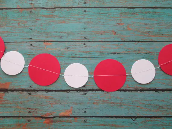 Red and White Circle Garland - Nautical Theme, Nautical Garland, Nautical Banners, Red White Circles, Circle Banners
Red and White Circle Garland - Nautical Theme, Nautical Garland, Nautical Banners, Red White Circles, Circle Banners