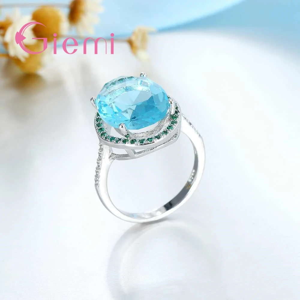 Women Female Fashion Luxury Ring Inset Blue/Green Austrian Crystal 925 Sterling Silver Oval Pattern Jewelry Wedding Bijoux
Women Female Fashion Luxury Ring Inset Blue/Green Austrian Crystal 925 Sterling Silver Oval Pattern Jewelry Wedding Bijoux