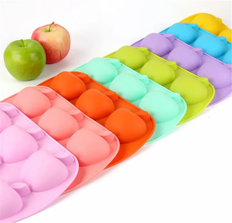 Cake Decorator Baking Tools Apple Shape Six-hole Fondant Cake Silicone Mold Candy Jelly Chocolate Mould Free Shipping
Cake Decorator Baking Tools Apple Shape Six-hole Fondant Cake Silicone Mold Candy Jelly Chocolate Mould Free Shipping