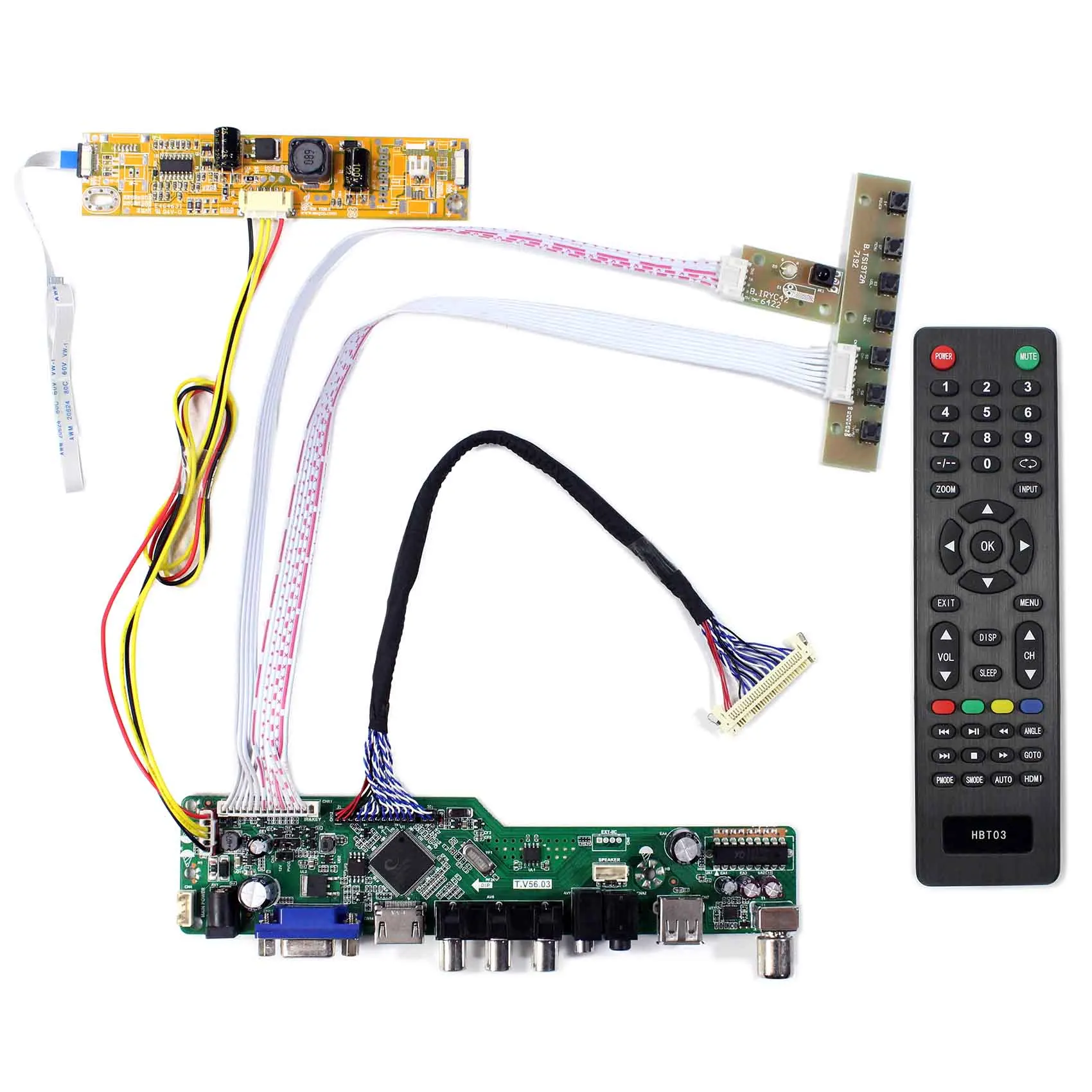 Плата драйвера ЖК дисплея HD MI VGA CVBS RF для 21 5 Дюймов M215HW01 V6 oMT215DW02 V0 1920x1080 экрана
