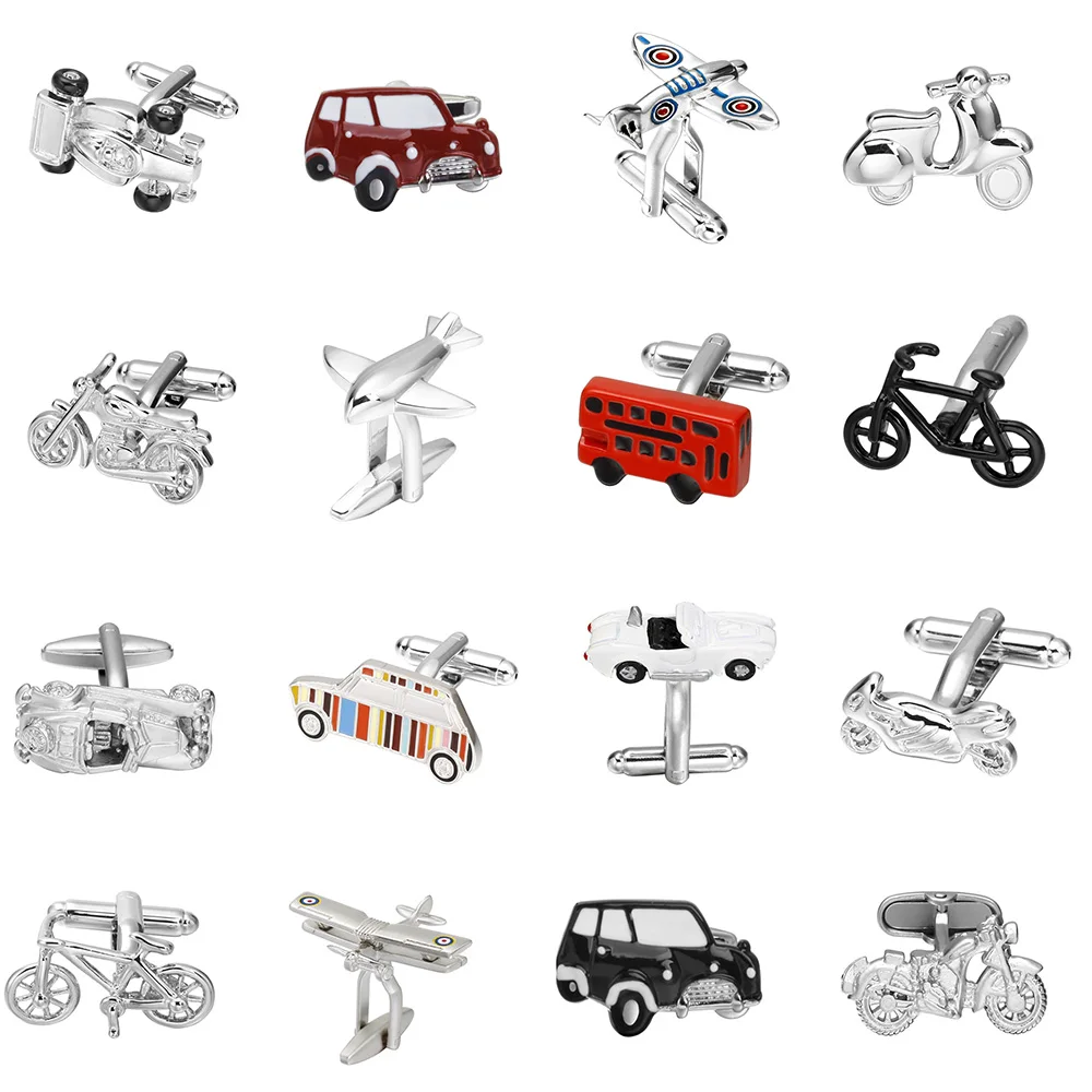 MeMolissa Fashion Trendy 18 Styles Vintage Bus Cufflinks Novelty Traffic Car/Airplane/Bicycle/Motorcycle Design Cooper Material
MeMolissa Fashion Trendy 18 Styles Vintage Bus Cufflinks Novelty Traffic Car/Airplane/Bicycle/Motorcycle Design Cooper Material