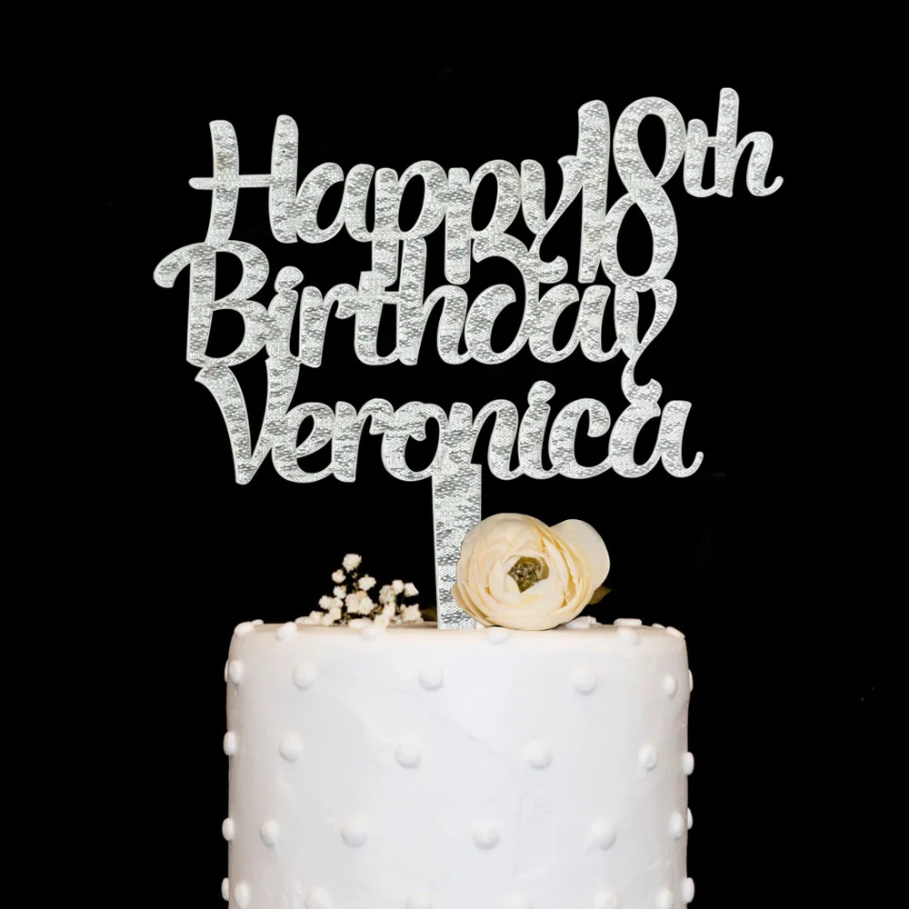 Personalized Cake Topper, Happy Birthday Glitter Silver Cake Topper, Name Cake Topper, Birthday Party Decorations
Personalized Cake Topper, Happy Birthday Glitter Silver Cake Topper, Name Cake Topper, Birthday Party Decorations