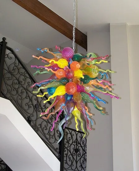 Contemporary Hand Blown Glass Hanging Lamp New House Decoration Elegant Colored Style Murano Glass LED Chandelier Light
Contemporary Hand Blown Glass Hanging Lamp New House Decoration Elegant Colored Style Murano Glass LED Chandelier Light