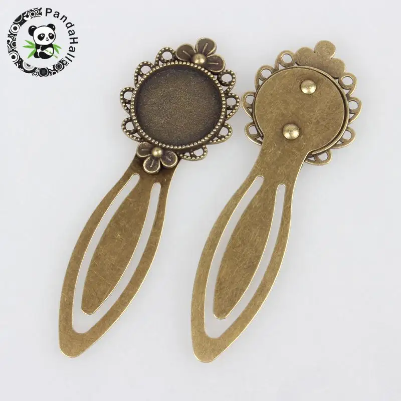 100pcs Iron Bookmark Cabochon Settings, Flat Round, Antique Bronze, 83x28x3mm; Tray: 20mm
100pcs Iron Bookmark Cabochon Settings, Flat Round, Antique Bronze, 83x28x3mm; Tray: 20mm