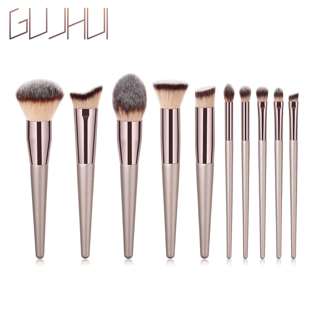 10PCS Champagne Makeup Brushes Set For Foundation Powder Blush Eyeshadow Concealer Large Make Up Brush Cosmetics Beauty Tool
10PCS Champagne Makeup Brushes Set For Foundation Powder Blush Eyeshadow Concealer Large Make Up Brush Cosmetics Beauty Tool