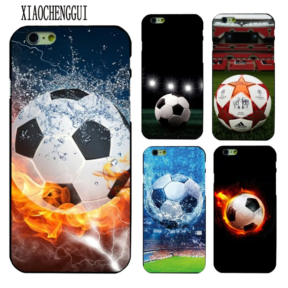 Чехол для Apple iphone 6 черный Жесткий футбольной команды 4 4S 5 5S SE 5c S PLUS 7 8 8PLUS X|for iphone|for