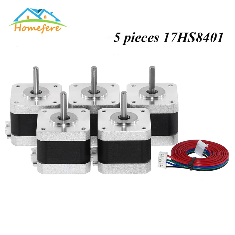 Шаговый двигатель Nema 17 1.7A 17HS2408 17HS4401 17HS8401, 4-проводной, для 3D-принтера, 5 шт.
Шаговый двигатель Nema 17 1.7A 17HS2408 17HS4401 17HS8401, 4-проводной, для 3D-принтера, 5 шт.